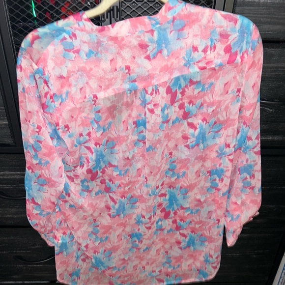 Kut From The Kloth Floral Long Sleeve Blouse Size M - Picture 7 of 7